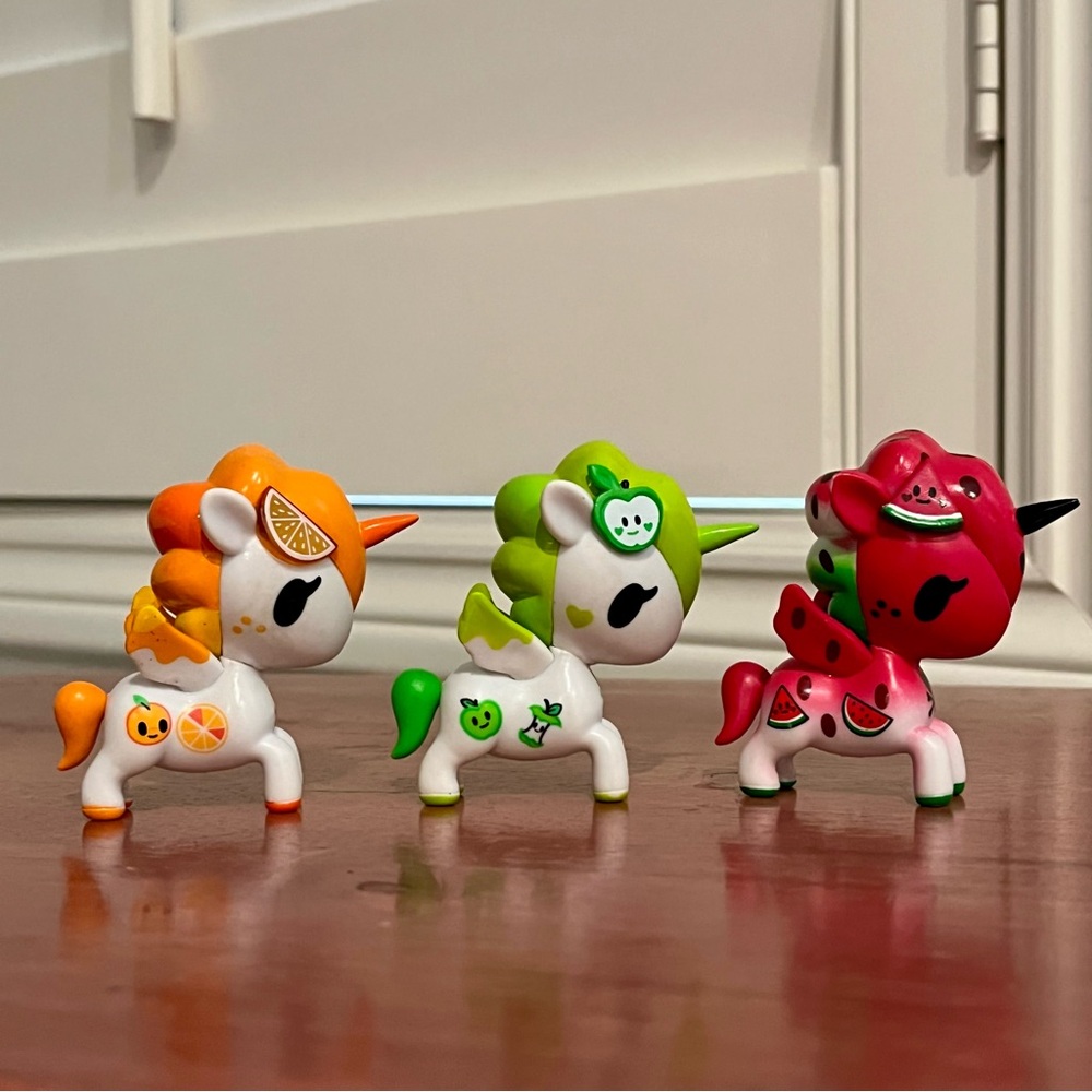 Tokidoki Unicorno Fruit 3-Pack Suika Clementine Appletini Box Set Rare